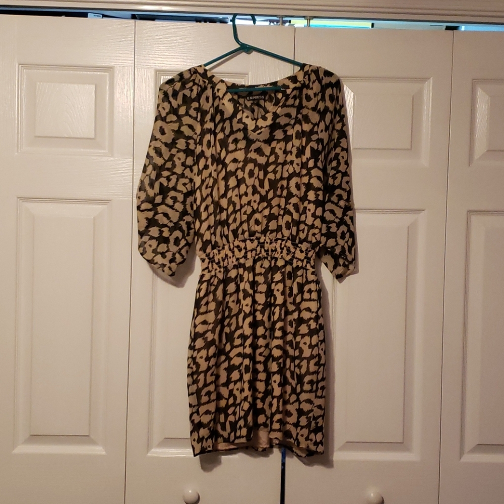 Express animal print dress